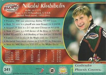 1998-99 Pacific #341 Nikolai Khabibulin Back