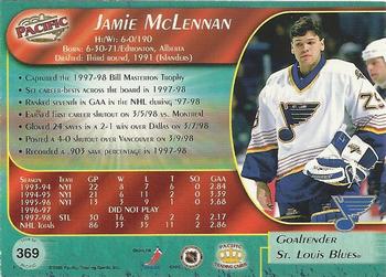 1998-99 Pacific #369 Jamie McLennan Back