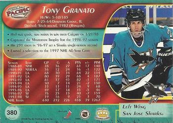 1998-99 Pacific #380 Tony Granato Back