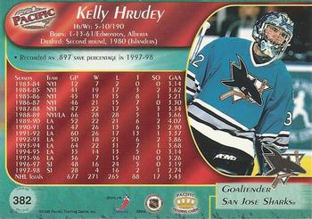 1998-99 Pacific #382 Kelly Hrudey Back