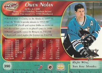 1998-99 Pacific #390 Owen Nolan Back