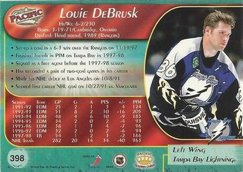 1998-99 Pacific #398 Louie DeBrusk Back