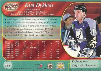 1998-99 Pacific #399 Karl Dykhuis Back