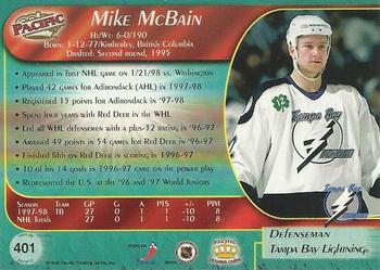 1998-99 Pacific #401 Mike McBain Back