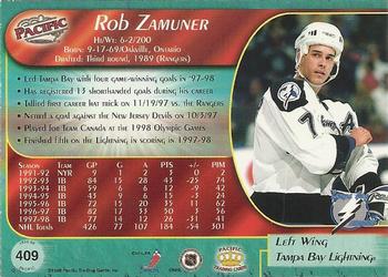 1998-99 Pacific #409 Rob Zamuner Back