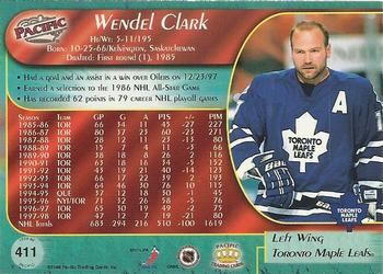 1998-99 Pacific #411 Wendel Clark Back