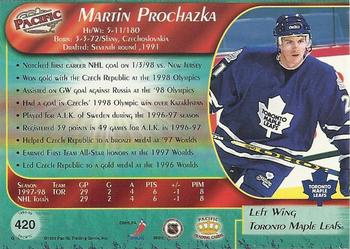1998-99 Pacific #420 Martin Prochazka Back