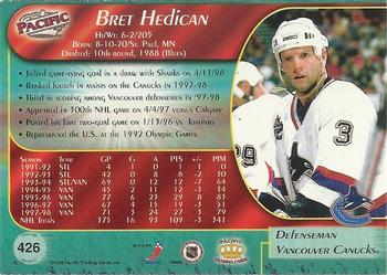 1998-99 Pacific #426 Bret Hedican Back