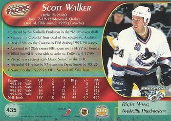 1998-99 Pacific #435 Scott Walker Back