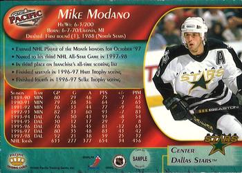 1998-99 Pacific #SAMPLE Mike Modano  Back
