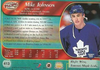 1998-99 Pacific #413 Mike Johnson Back