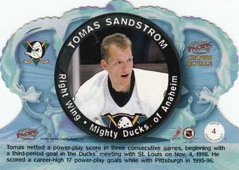 1998-99 Pacific Crown Royale #4 Tomas Sandstrom Back