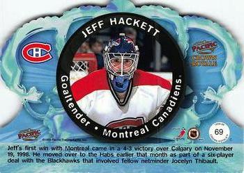 1998-99 Pacific Crown Royale #69 Jeff Hackett Back