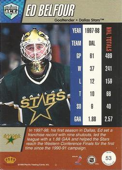1998-99 Pacific Dynagon Ice #53 Ed Belfour Back