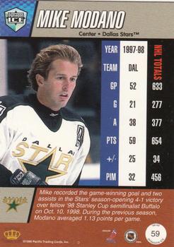 1998-99 Pacific Dynagon Ice #59 Mike Modano Back
