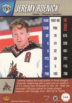 1998-99 Pacific Dynagon Ice #144 Jeremy Roenick Back