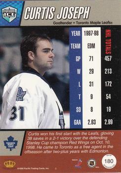 1998-99 Pacific Dynagon Ice #180 Curtis Joseph Back
