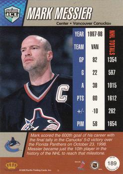 1998-99 Pacific Dynagon Ice #189 Mark Messier Back