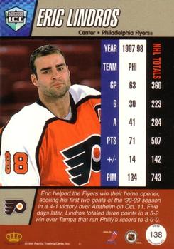 1998-99 Pacific Dynagon Ice #138 Eric Lindros Back