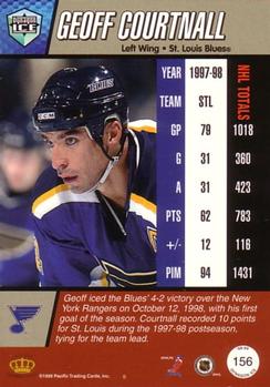 1998-99 Pacific Dynagon Ice #156 Geoff Courtnall Back