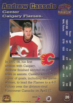 1998-99 Pacific Paramount #26 Andrew Cassels Back