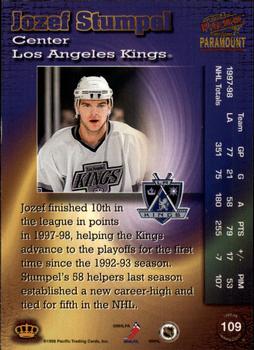 1998-99 Pacific Paramount #109 Jozef Stumpel Back