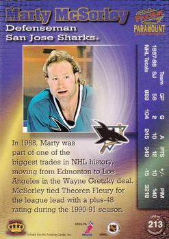 1998-99 Pacific Paramount #213 Marty McSorley Back