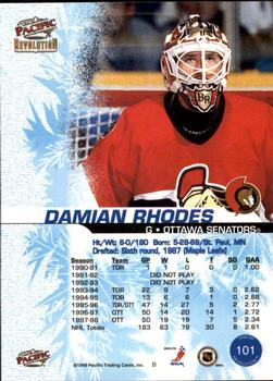 1998-99 Pacific Revolution #101 Damian Rhodes Back