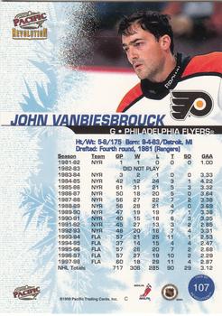1998-99 Pacific Revolution #107 John Vanbiesbrouck Back