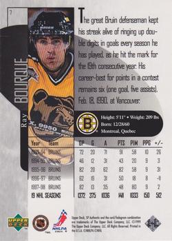 1998-99 SP Authentic #7 Ray Bourque Back