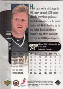 1998-99 SP Authentic #24 Brett Hull Back