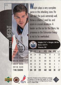 1998-99 SP Authentic #33 Doug Weight Back