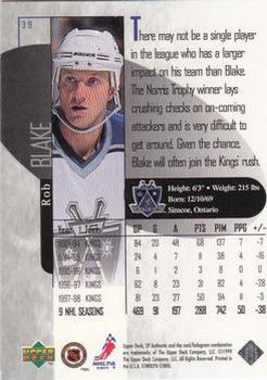 1998-99 SP Authentic #39 Rob Blake Back