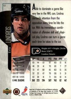 1998-99 SP Authentic #61 Eric Lindros Back