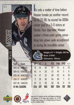 1998-99 SP Authentic #85 Mark Messier Back