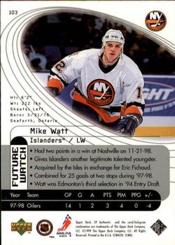 1998-99 SP Authentic #103 Mike Watt Back