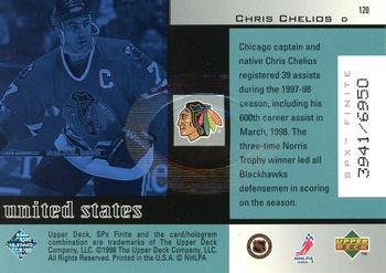 1998-99 SPx Finite #120 Chris Chelios Back