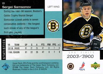 1998-99 SPx Finite #121 Sergei Samsonov Back