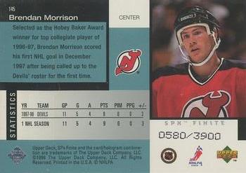1998-99 SPx Finite #145 Brendan Morrison Back