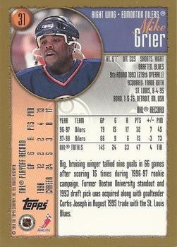 1998-99 Topps #31 Mike Grier Back