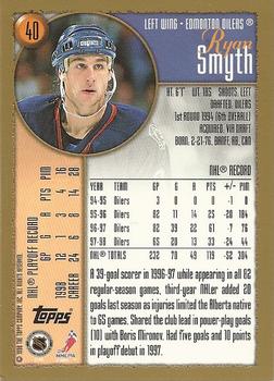1998-99 Topps #40 Ryan Smyth Back