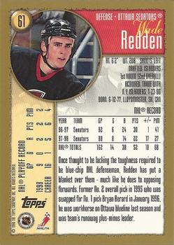 1998-99 Topps #61 Wade Redden Back