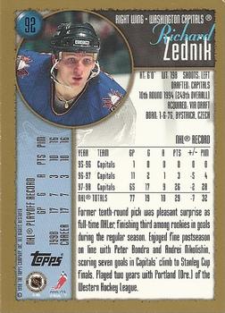 1998-99 Topps #92 Richard Zednik Back
