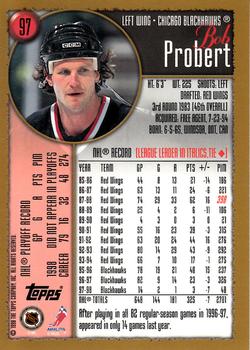 1998-99 Topps #97 Bob Probert Back