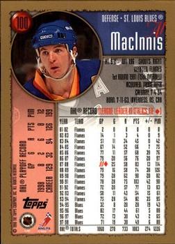 1998-99 Topps #100 Al MacInnis Back