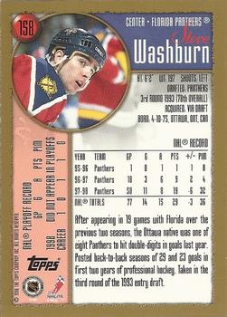 1998-99 Topps #158 Steve Washburn Back