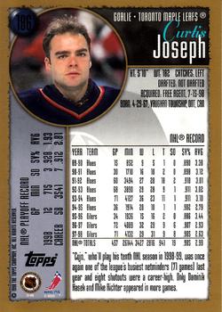1998-99 Topps #186 Curtis Joseph Back