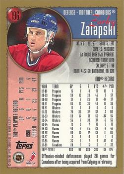1998-99 Topps #196 Zarley Zalapski Back
