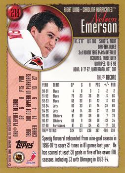 1998-99 Topps #218 Nelson Emerson Back