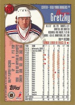 1998-99 Topps #219 Wayne Gretzky Back